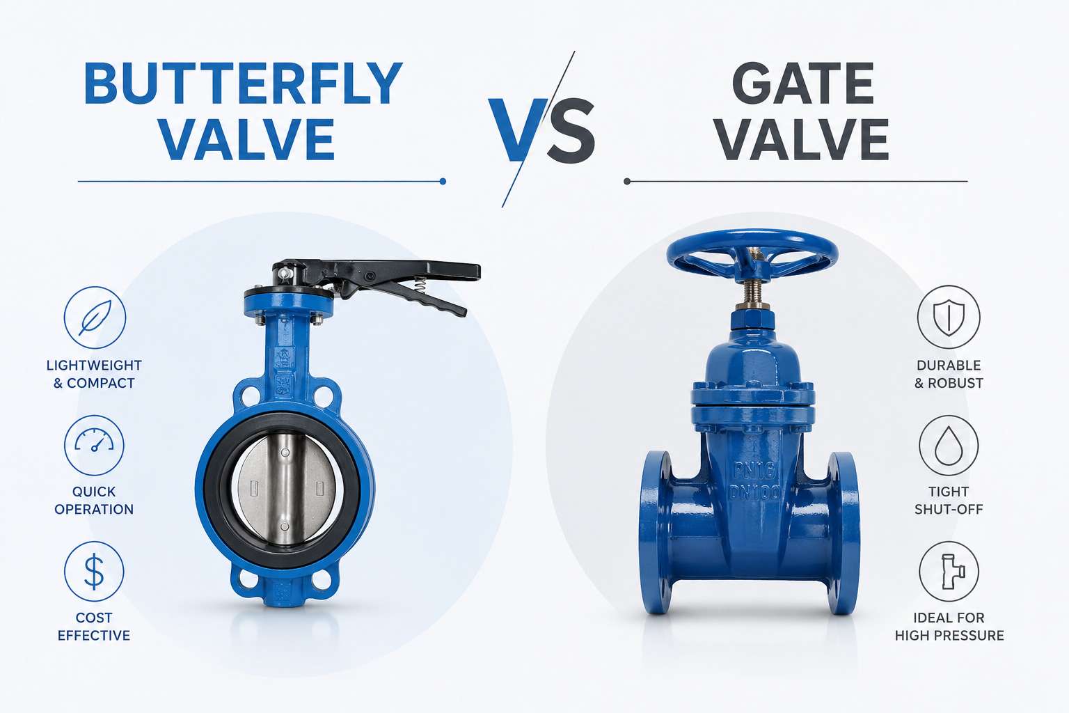 Butterfly Valve vs Gate Valve
